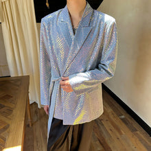 Load image into Gallery viewer, Sequined Lace-Up Stage Blazer
