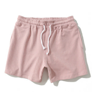 Vertical Striped Cotton Sport Home Shorts