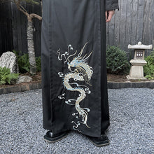 Load image into Gallery viewer, Retro Black Dragon Pattern Embroidered Culottes
