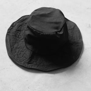 Black Large Brim Bucket Hat