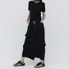 Load image into Gallery viewer, Irregular Pleated Puffy Straight Parachute Skirt
