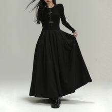 Load image into Gallery viewer, Long Sleeve Black Halloween Dress
