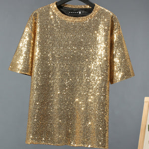 Gold Sequin Nightclub Stage T-shirt