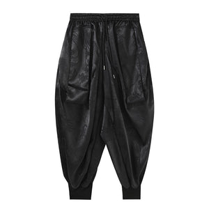 Shiny Loose Drape Casual Pants