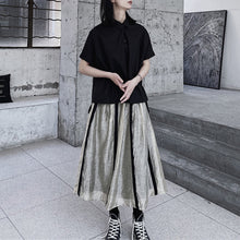 Load image into Gallery viewer, Vertical Stripe Side Zip Skirt
