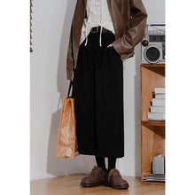 Load image into Gallery viewer, Retro Corduroy Wide Leg Ninth Pants
