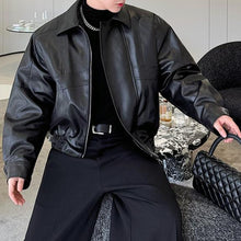 Load image into Gallery viewer, PU Leather Windproof Cotton Jacket
