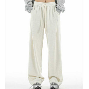 Loose Casual High-density Twill High-waist Drape Wide-leg Pants