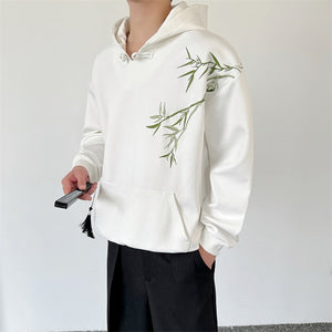 Bamboo Embroidered Hooded Sweatshirt