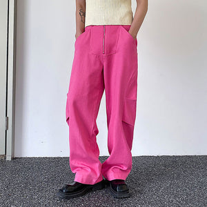 Retro Pink Denim Trousers