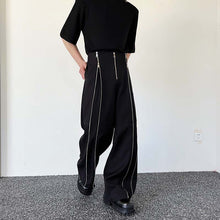 Load image into Gallery viewer, Double Zipper Straight Slit Casual Pants
