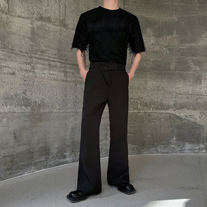 Straight Fit Loose Flared Trousers