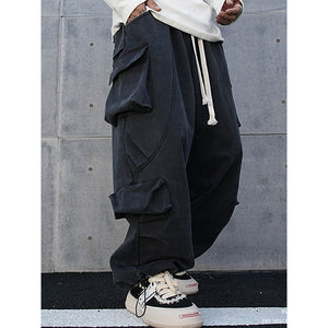 Three-dimensional Multi-pocket Loose Bootcut Casual Overalls