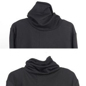 Dark Long-sleeved Pullover Turtleneck T-shirt