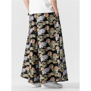 Straight Culottes, Loose Printed Trousers