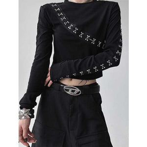 Metallic Embellished Long Sleeved T-shirt