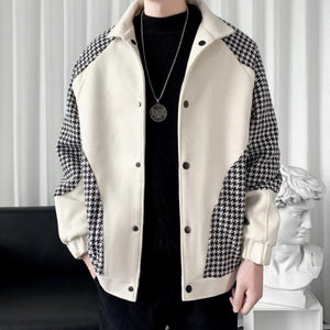 Contrast Houndstooth Jacket