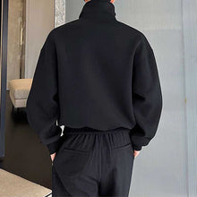 Load image into Gallery viewer, Half Zip Stand Collar Long Sleeve Top
