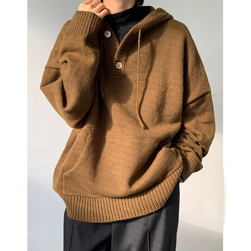 Hooded Loose Retro Sweater