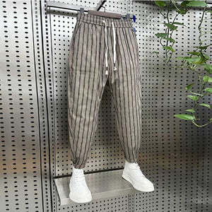 Vertical Striped Slim Casual Harem Pants