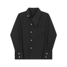 Load image into Gallery viewer, Asymmetric Collar Loose Long Shirt
