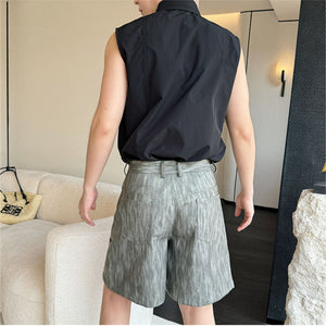 PU Leather Wide Leg Shorts