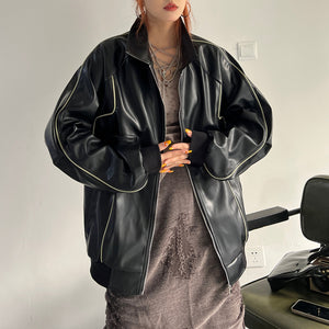 Loose Retro Hemming Lines Jacket