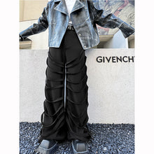 Load image into Gallery viewer, Casual Webbing-embellished Straight-leg Loose Wide-leg Pants
