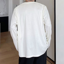 Load image into Gallery viewer, Round Neck Solid Color Shoulder Padded Long Sleeve T-shirt
