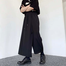 Load image into Gallery viewer, Double Hem Button Cropped Culottes
