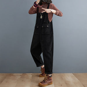 Autumn and Winter Retro Straight Overalls