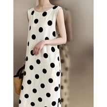 Load image into Gallery viewer, Backless Drawstring Polka Dot Dress
