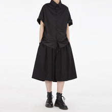 Load image into Gallery viewer, Casual Drawstring Culottes Cropped Wide-leg Pants
