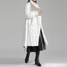 Load image into Gallery viewer, Diamond Contrast Lace-up Zippered Above-the-knee Jacket
