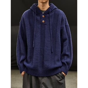 Warm Hooded Loose Knit Sweater