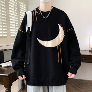 Loose Crew Neck Drop Shoulder Sleeve Sweater