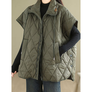 Stand Collar LooseZipped Jacket