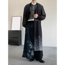 Load image into Gallery viewer, Calligraphy Gradient Print Mesh Long Cardigan
