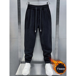 Mid-rise Loose-fitting Corduroy Track Pants