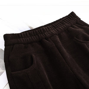 Plush High Waist Loose Thickened Corduroy Harem Pants