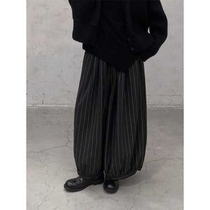 Loose Fleece Striped Wide-Leg Bloomers