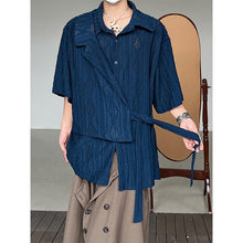 Load image into Gallery viewer, Jacquard Hollow Patchwork Shirt
