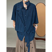 Load image into Gallery viewer, Jacquard Hollow Patchwork Shirt
