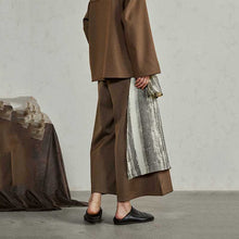 Load image into Gallery viewer, Irregular Patchwork Long-sleeved Shirt Multi-piece Wide-leg Pants Suit
