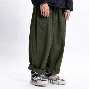 Solid Color Wide Leg Casual Pants