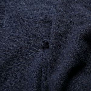 Slant-front Vintage Cotton Linen Cardigan