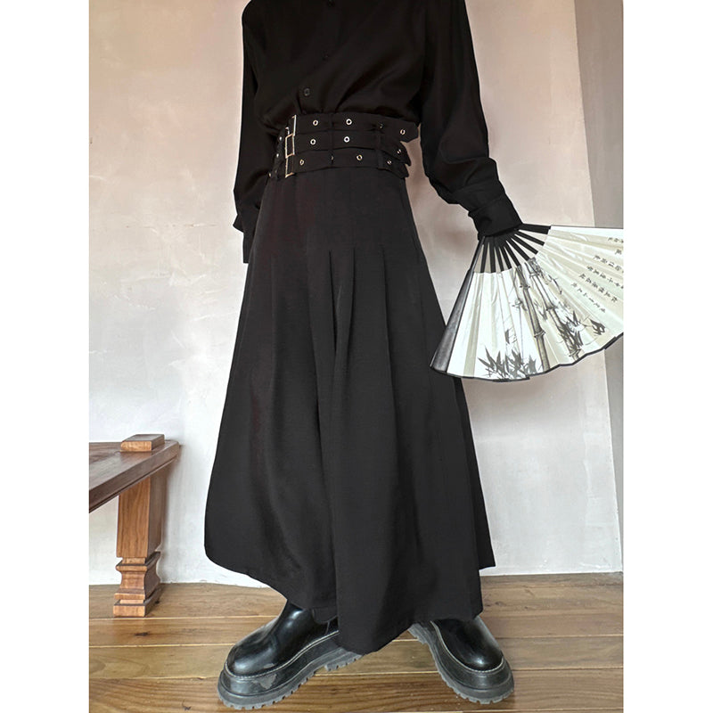 Dark Rivet Samurai Wide Leg Pants