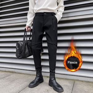 Dark Black Slim Pencil Pants