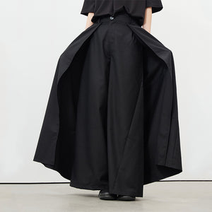 Black Irregular Multi Piece Wide Leg Pants