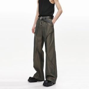 Casual Straight Leg Loose Bootcut Trousers